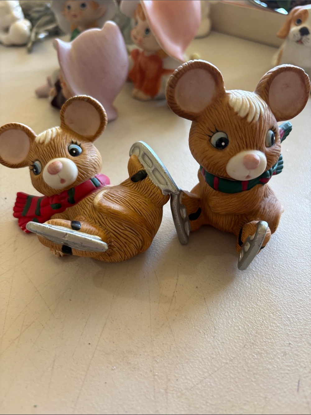 Vintage, Homco Christmas mice set of 2 #5113